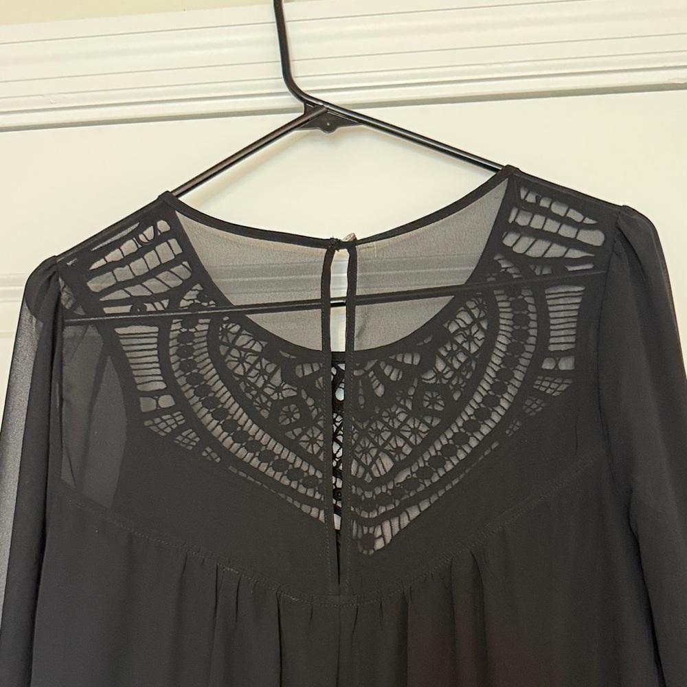 Express Black Long Sleeve Dress